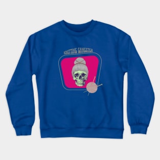 Knitting gangster skull Crewneck Sweatshirt